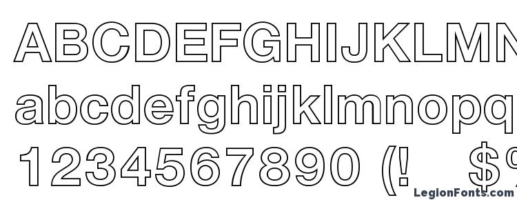 arial outline font free